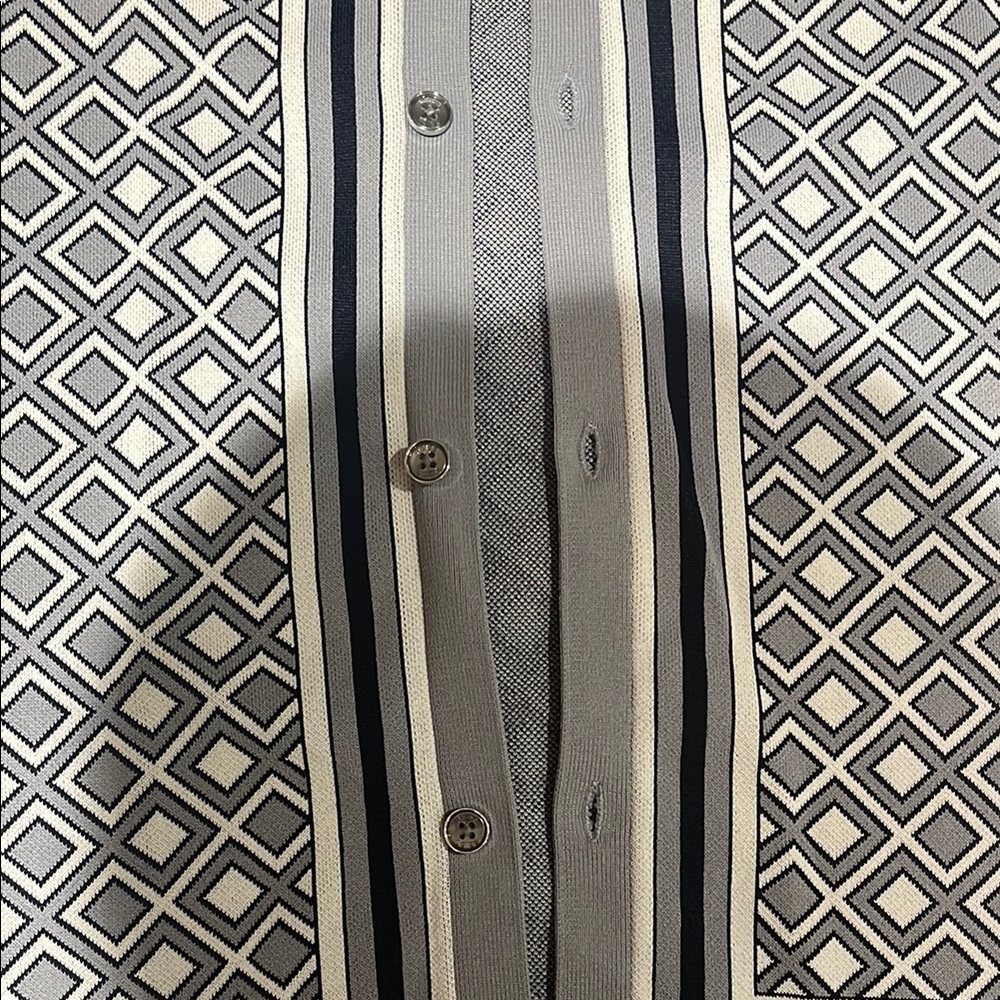 Reiss Geometric Pattern Short Sleeve Shirt - Picture 3 of 3